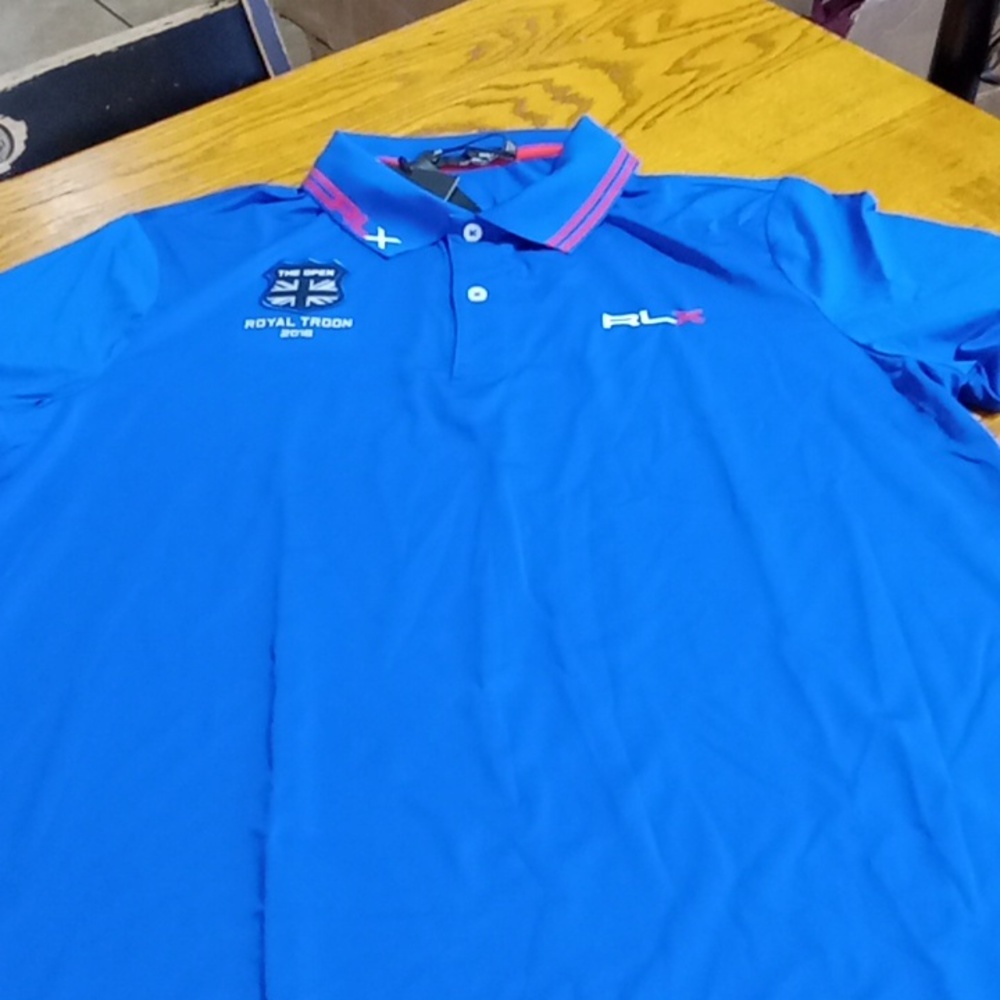 Ralph Lauren RLX Polo Mens Short Sleeves Shirt Extra Large XL Pull Over Blue NEW - Picture 3 of 7